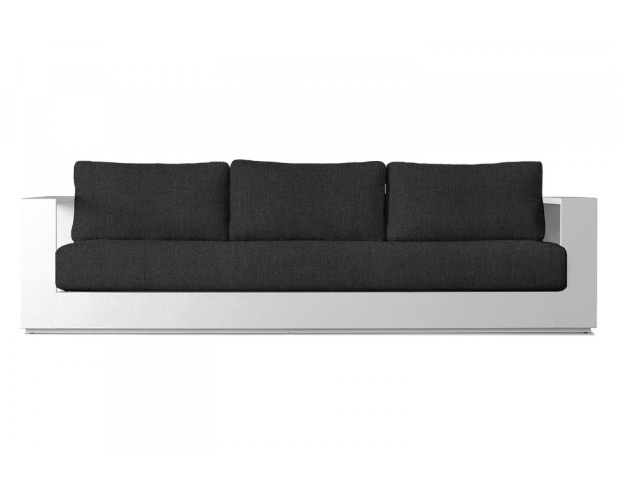 Harbour Hayman 3 Seat Sofa - Aluminum White, Panama Grafito