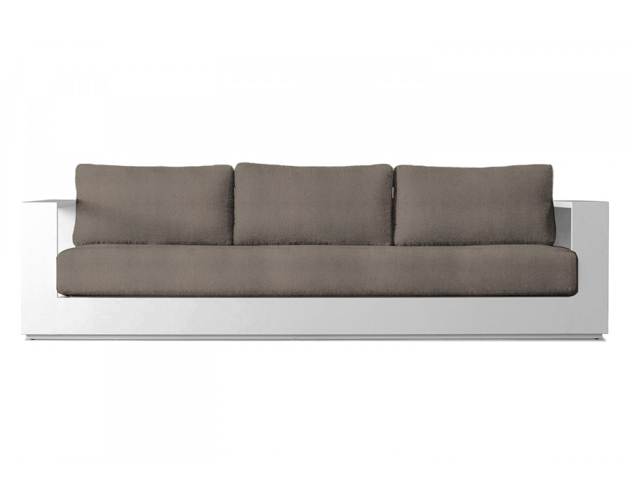 Harbour Hayman 3 Seat Sofa - Aluminum White, Riviera Stone