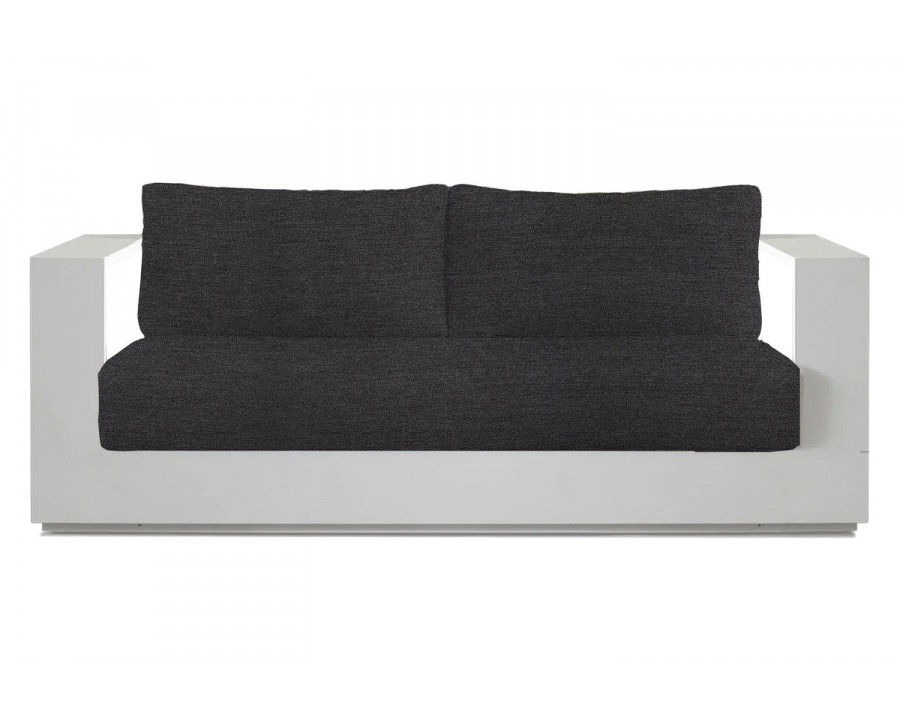 Harbour Hayman 2 Seat Sofa - Aluminum White, Lisos Grafito