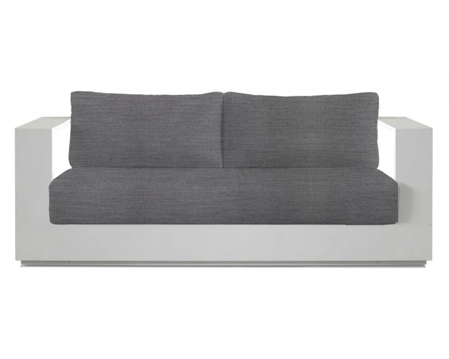 Harbour Hayman 2 Seat Sofa - Aluminum White, Lisos Piedra