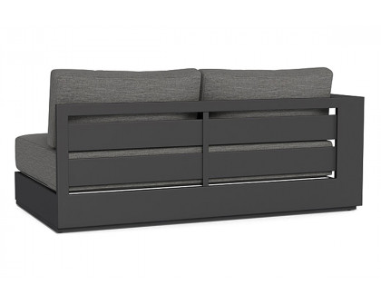 Harbour Hayman 2 Seat 1 Arm Left - Aluminum Asteroid, Riviera Slate