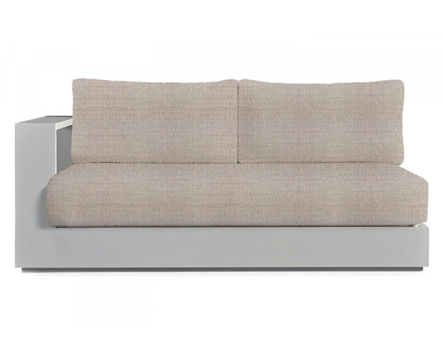 Harbour Hayman 2 Seat 1 Arm Left - Aluminum White, Siesta Taupe