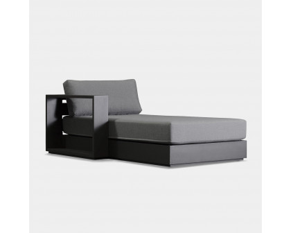 Harbour Hayman Chaise Left - Aluminum Asteroid, Siesta Indigo, Batyline Silver