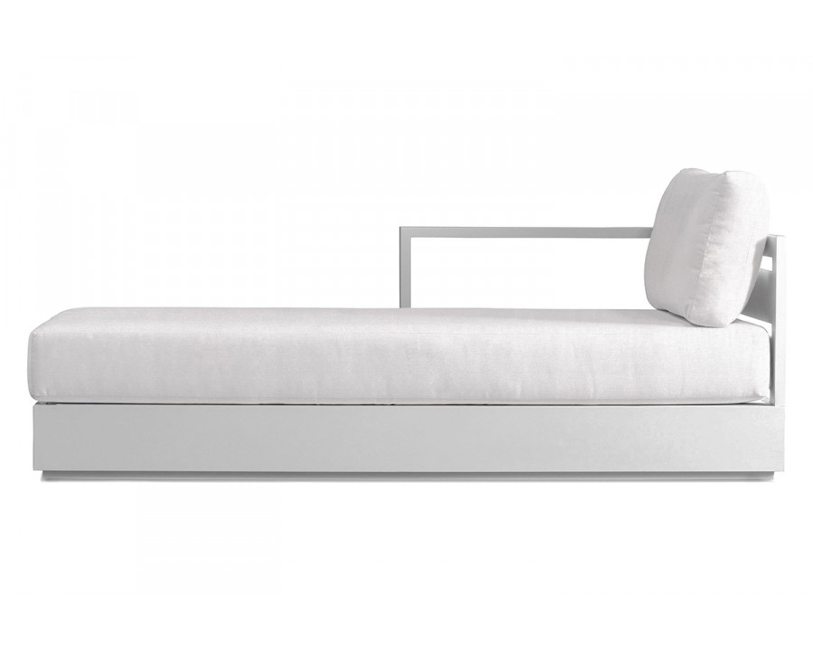 Harbour Hayman Chaise Left - Aluminum White, Panama Blanco