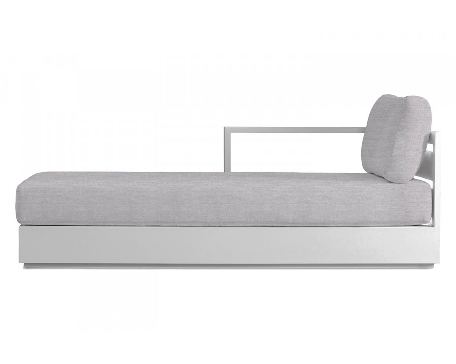 Harbour Hayman Chaise Left - Aluminum White, Panama Cloud