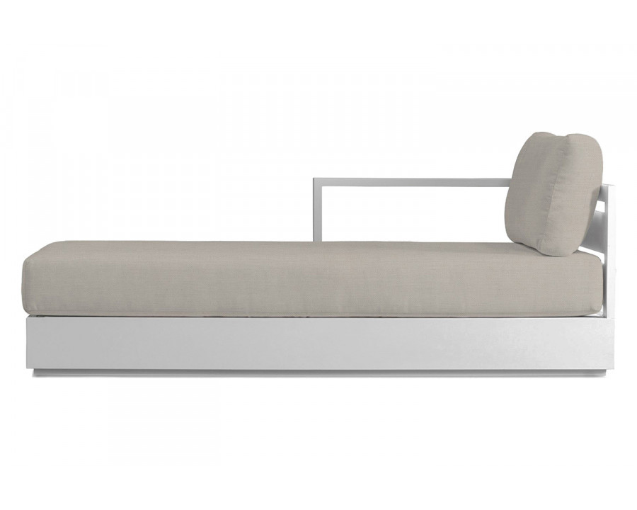 Harbour Hayman Chaise Left - Aluminum White, Panama Marble