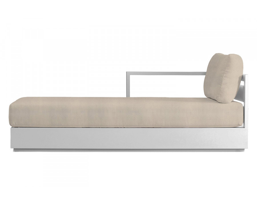 Harbour Hayman Chaise Left - Aluminum White, Riviera Sand