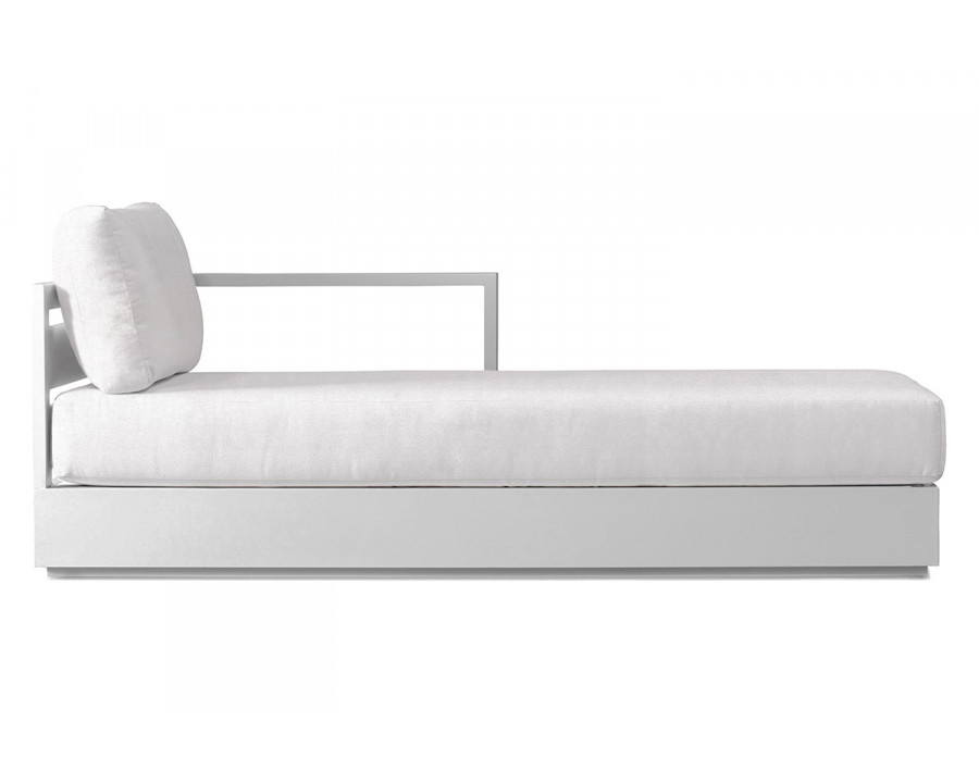 Harbour Hayman Chaise Right - Aluminum White, Panama Blanco