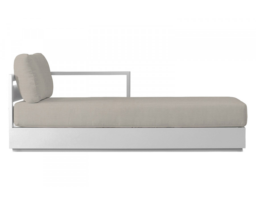 Harbour Hayman Chaise Right - Aluminum White, Panama Marble