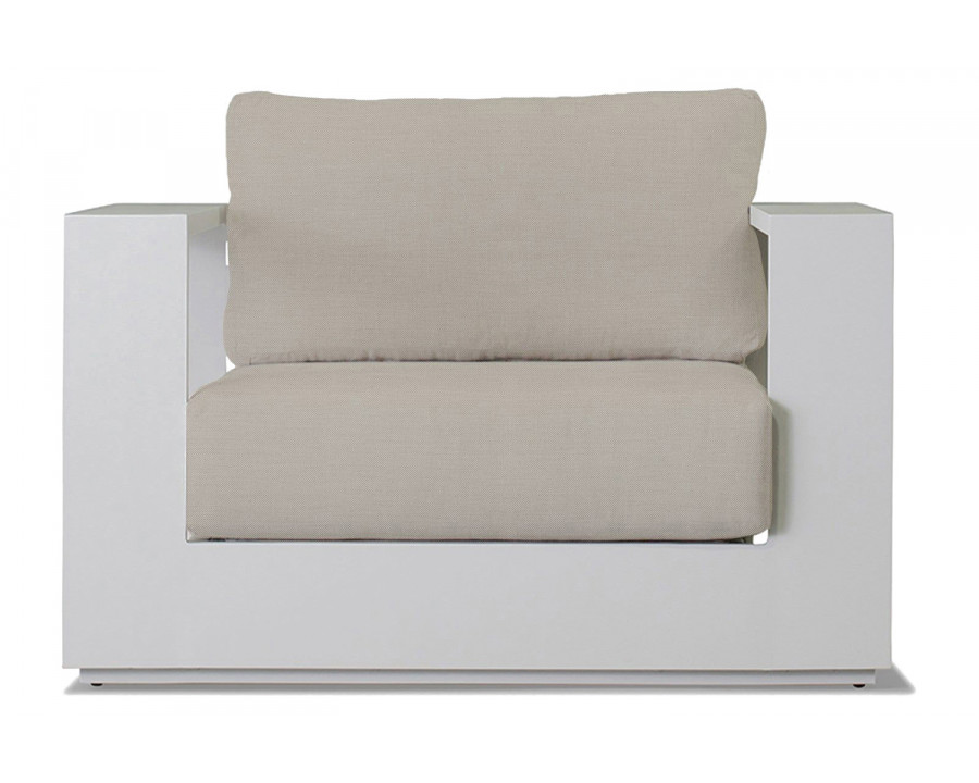 Harbour Hayman Lounge Chair - Aluminum White, Panama Marble