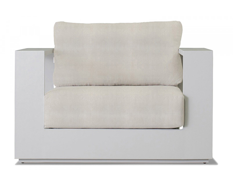 Harbour Hayman Lounge Chair - Aluminum White, Riviera Ivory