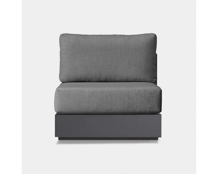 Harbour Hayman Armless Single - Aluminum Asteroid, Siesta Slate, Batyline Silver