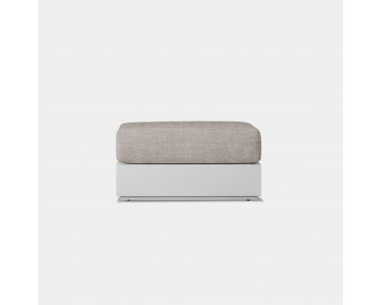 Harbour Hayman Ottoman - Aluminum Asteroid, Lisos Grafito, Batyline Silver