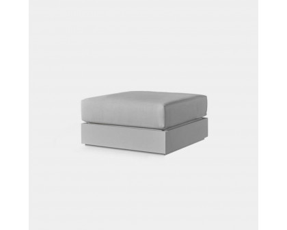 Harbour Hayman Ottoman - Aluminum Asteroid, Lisos Grafito, Batyline Silver