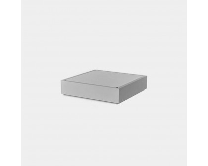 Harbour Hayman Ottoman - Aluminum Asteroid, Lisos Piedra, Batyline Silver