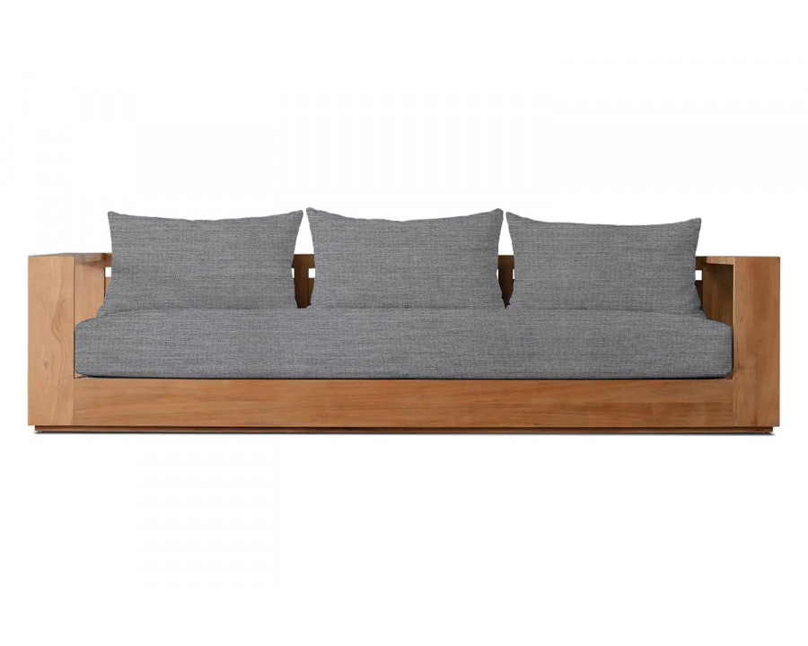 Harbour Hayman Teak 3 Seat Sofa - Teak Natural, Lisos Piedra