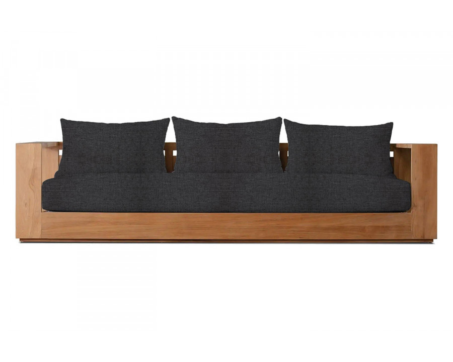 Harbour Hayman Teak 3 Seat Sofa - Teak Natural, Copacabana Midnight