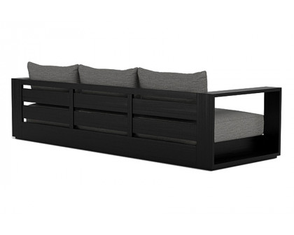 Harbour Hayman Teak 3 Seat Sofa - Teak Natural, Copacabana Midnight