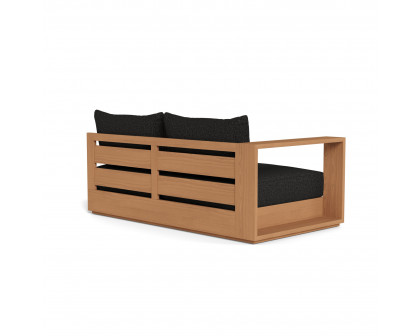 Harbour Hayman Teak 2 Seat 1 Arm Left - Teak Natural, Copacabana Midnight, Batyline White