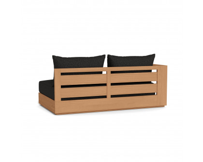 Harbour Hayman Teak 2 Seat 1 Arm Left - Teak Natural, Copacabana Midnight, Batyline White