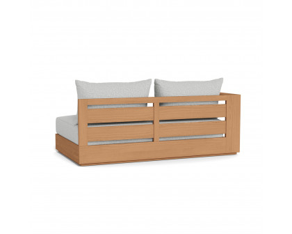 Harbour Hayman Teak 2 Seat 1 Arm Left - Teak Natural, Copacabana Sand, Batyline White