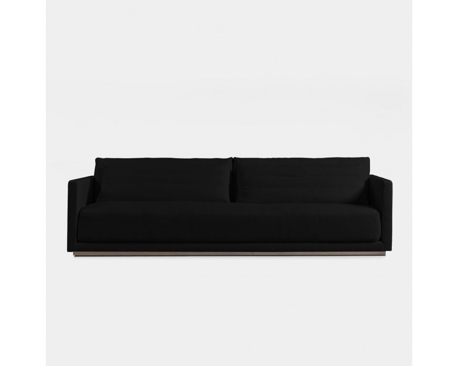 Harbour Ithaca 3.5 Seat Sofa - Oak Brown, Boucle Charcoal