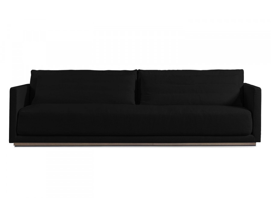 Harbour Ithaca 3.5 Seat Sofa - Oak Natural, Harbour Belgian Linen Black