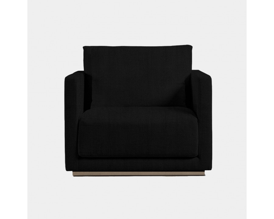 Harbour Ithaca Lounge Chair - Oak Brown, Boucle Charcoal