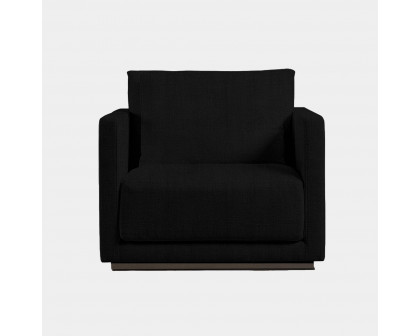 Harbour Ithaca Lounge Chair - Oak Brown, Boucle Stone