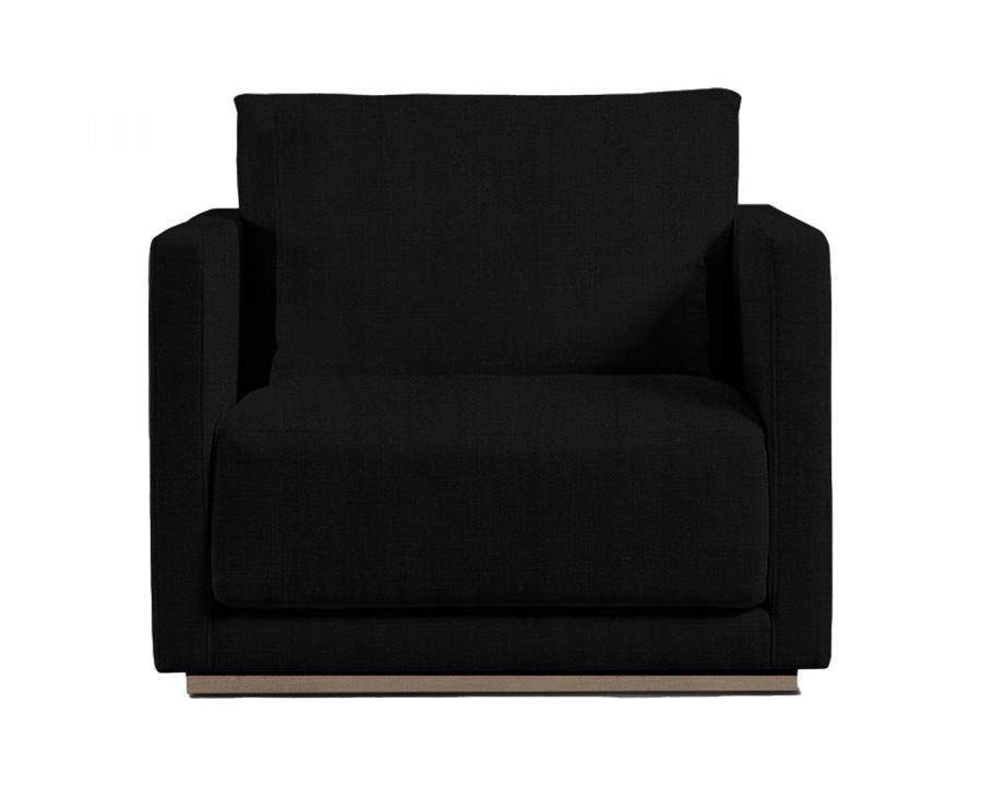 Harbour Ithaca Lounge Chair - Oak Natural, Harbour Belgian Linen Black