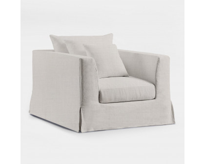 Harbour Kos Lounge Chair - Harbour Belgian Linen Cement