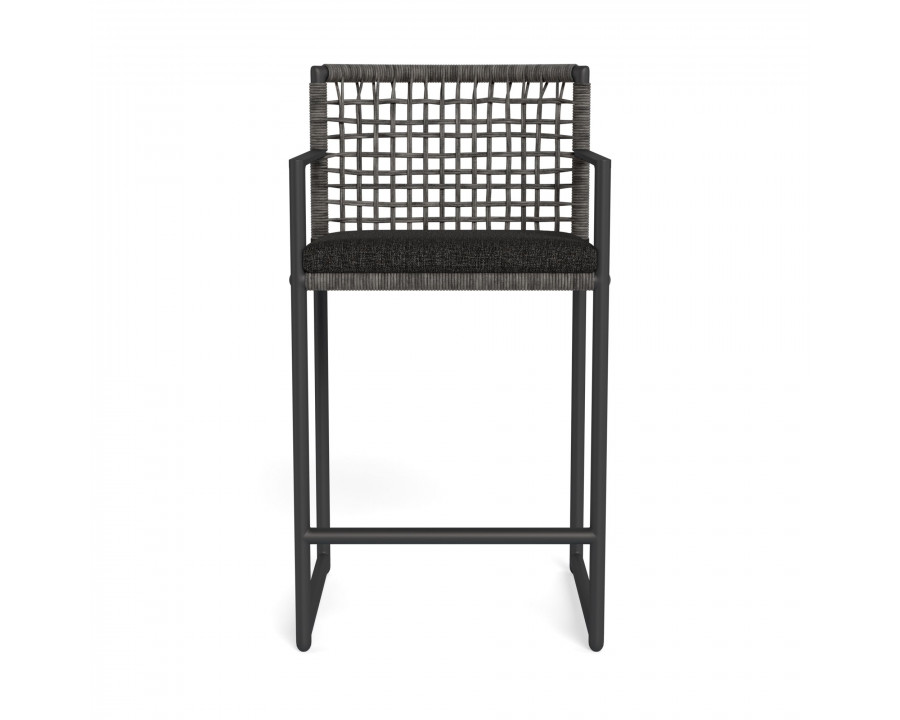 Harbour Loop Counter Stool - Aluminum Asteroid, Copacabana Midnight, Wicker Gray