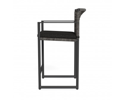 Harbour Loop Counter Stool - Aluminum Asteroid, Copacabana Midnight, Wicker Gray