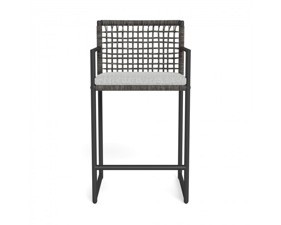 Harbour Loop Counter Stool - Aluminum Asteroid, Copacabana Sand, Wicker Gray