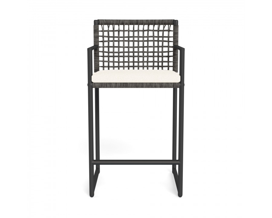 Harbour Loop Counter Stool - Aluminum Asteroid, Riviera Ivory, Wicker Gray