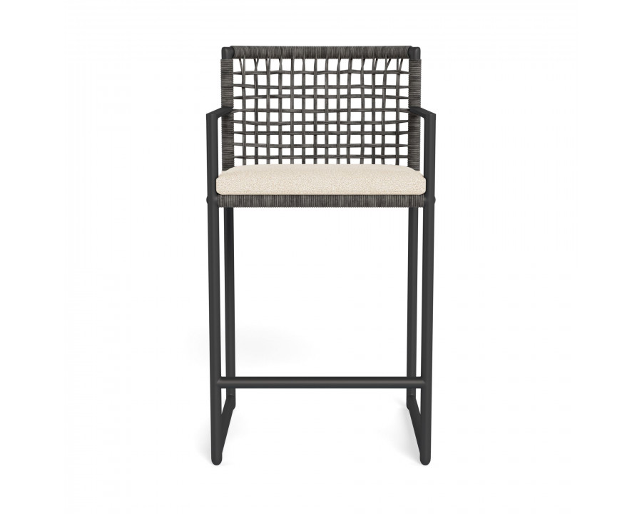 Harbour Loop Counter Stool - Aluminum Asteroid, Riviera Sand, Wicker Gray