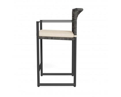 Harbour Loop Counter Stool - Aluminum Asteroid, Riviera Sand, Wicker Gray