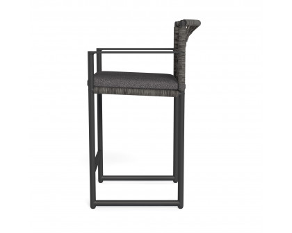 Harbour Loop Counter Stool - Aluminum Asteroid, Riviera Slate, Wicker Gray