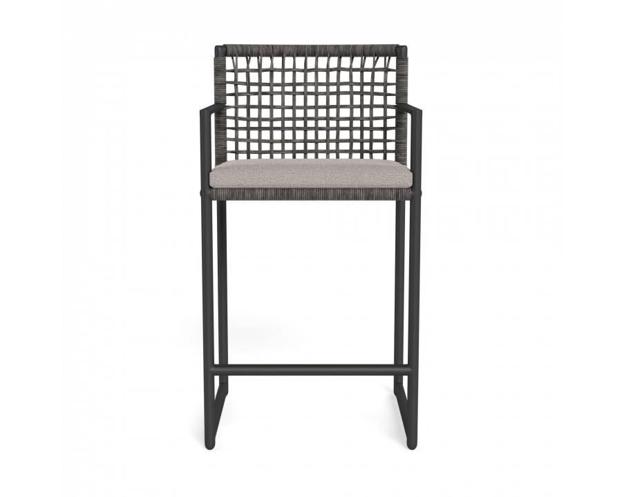 Harbour Loop Counter Stool - Aluminum Asteroid, Riviera Stone, Wicker Gray