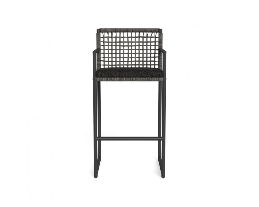 Harbour Loop Bar Stool - Aluminum Asteroid, Copacabana Midnight, Wicker Gray