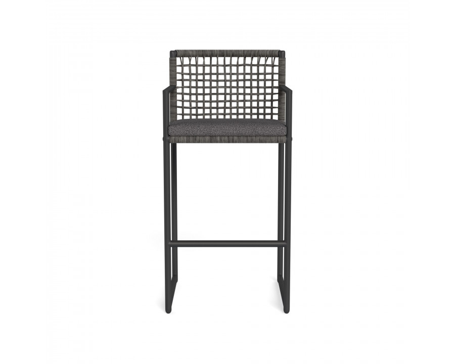 Harbour Loop Bar Stool - Aluminum Asteroid, Riviera Slate, Wicker Gray