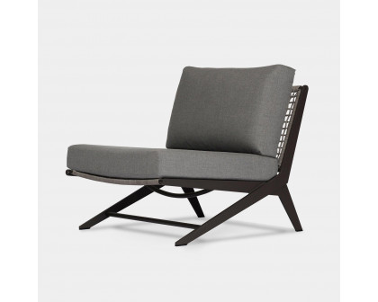 Harbour Loop Easy Chair - Aluminum Asteroid, Siesta Indigo, Wicker Gray