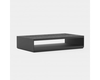 Harbour Macquarie Coffee Table - Aluminum Asteroid, Granite Black