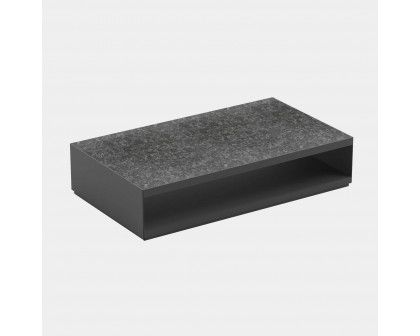 Harbour Macquarie Coffee Table - Aluminum Asteroid, Granite Black