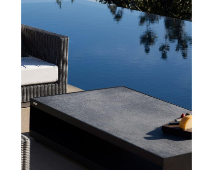 Harbour Macquarie Coffee Table - Aluminum Asteroid, Granite Black