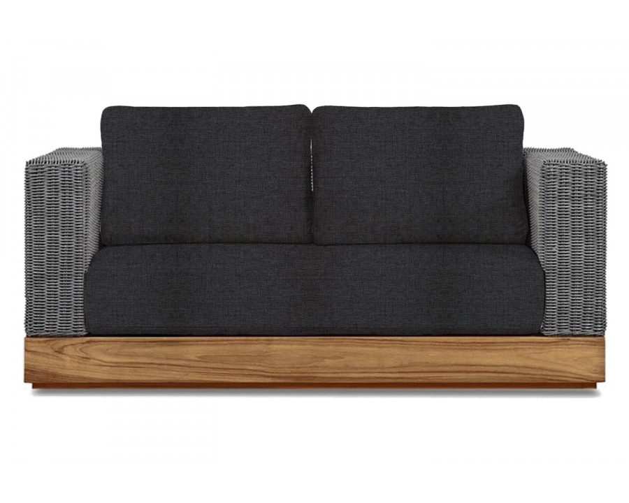 Harbour Malabar 2 Seat Sofa - Teak Natural, Copacabana Midnight