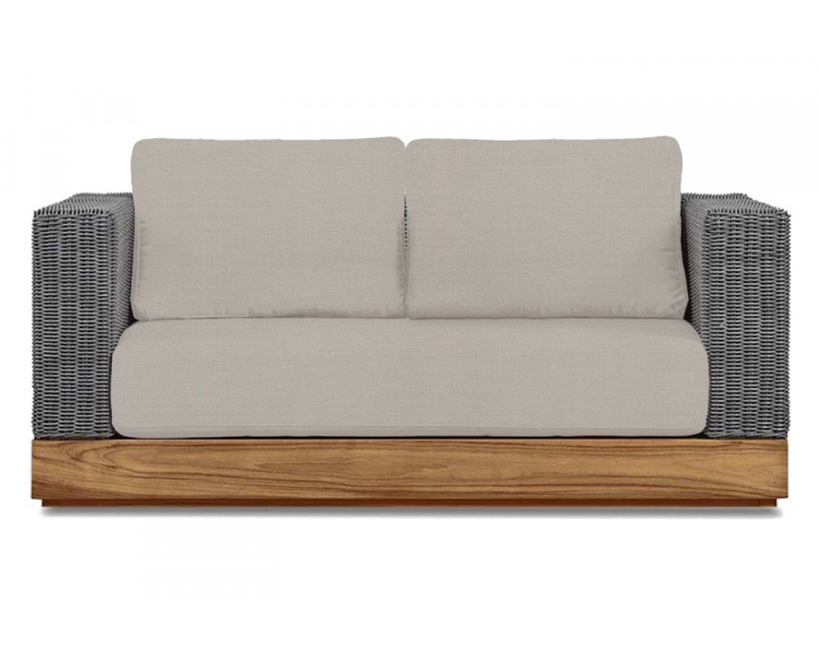 Harbour Malabar 2 Seat Sofa - Teak Natural, Panama Marble