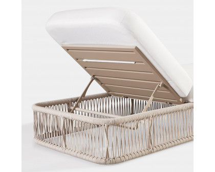 Harbour Maui Sun Lounge - Rope Shell, Riviera Ivory, Aluminum Taupe