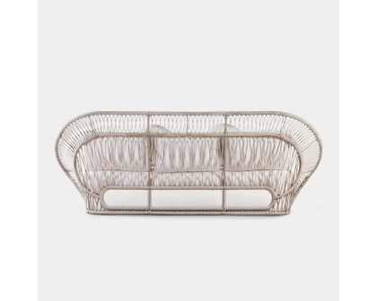 Harbour Maui 3 Seat Sofa - Rope Shell, Copacabana Sand, Aluminum Taupe