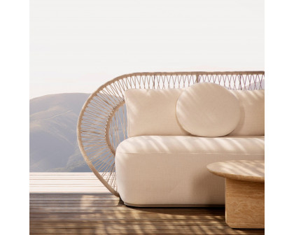 Harbour Maui 3 Seat Sofa - Rope Shell, Copacabana Sand, Aluminum Taupe